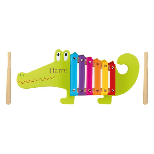 Personalised Engraved Wooden Crocodile Xylophone