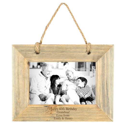 Personalised Engraved Wooden 6x4 Photo Frame